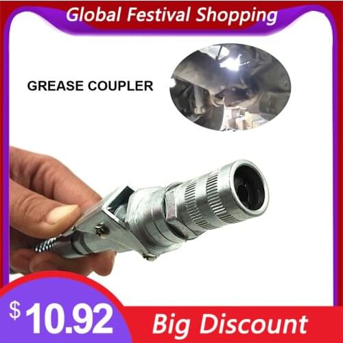 Grease Coupler Lock Pliers High Pressure Grease Fitting Double Handle Grease Filling Head Self-Locking Grease Mouth