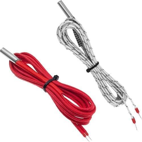 Mendel Heating Tube Reprap 12V 24V 50W Ceramic Cartridge Heater for HotEnd J-Head 6*20mm 3D Printer Parts 1M for 1PCS