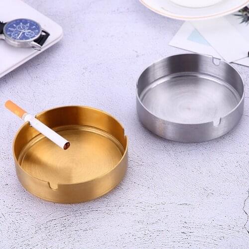 Stainless steel gold-plated ashtray internet cafe ashtray soot restaurant ashtray hotel durable ashtray 3
