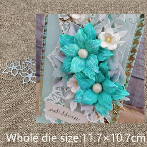 New Design Craft Metal stencil mold Cutting Dies 3pcs flowers decoration scrapbook die cuts Album Paper Card Craft Embossing