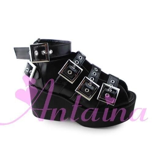 Princess sweet lolita shose Lolilloliyoyo antaina gothic lolita shoes custom platform elevator an1429 buckle cosplay