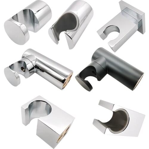 Hand Held Shower Head Holder Wall Mounted Hand Shower Sprayer Holder Brass Bracket Bathroom Chrome Plating Shower Replacement