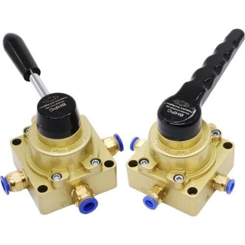 Hand-rotating valve pneumatic three-way manual switch hand-plate valve actuating valve man-controlled valve HV-02/HV-03/ HV-04