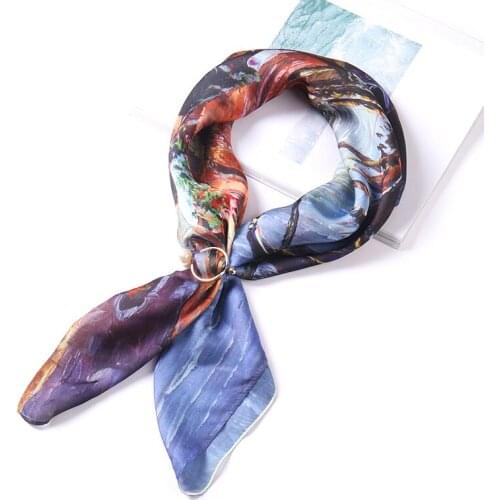 Silk Square scarf Women 70*70cm Headband hairbands Hair Hoop Accessories For Women Girl Lady Head Neck Satin Scarf Handkerchief