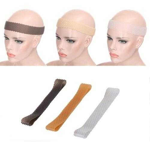 Synthetic Silicon Wig Band Non Slip Top Wig Grap Holder Headband for Fix Wigs Soft Elastic Band Wig Grip 3 color Silicon Wig