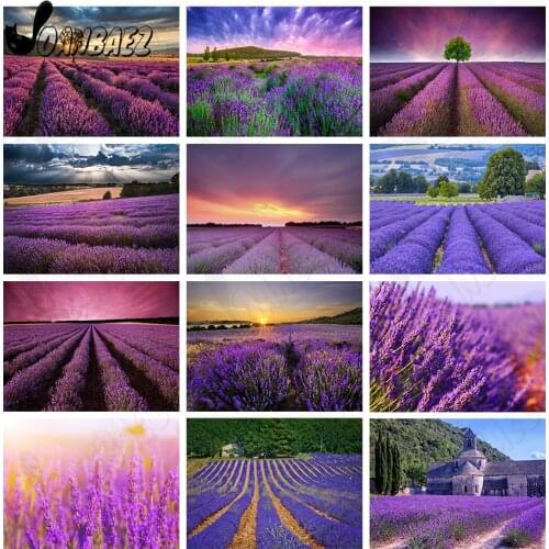 Modern Purple Lavender Diamond Painting 5D Diy Wall Art Flower Manor Stickers Diamond Embroidery Inlaid Home Room Decoration