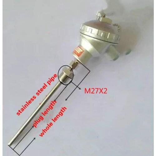 M27x2 PT100 Platinum thermal resistance/PT100Temperature Sensor /fixed thread thermocouple temperature measuring instruments