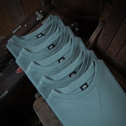 O-Neck Mens Hoodies Sky Blue Cotton Mens Suit Retro Leisure Solid Color Casual Fashion Couple Coat Hoodie