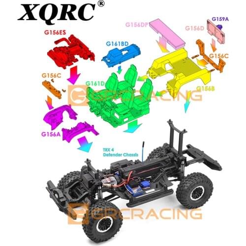 Trx4 defender interior simulation center control seat modification for 1 / 10 RC tracked vehicle traxxas trx-4 car accessories