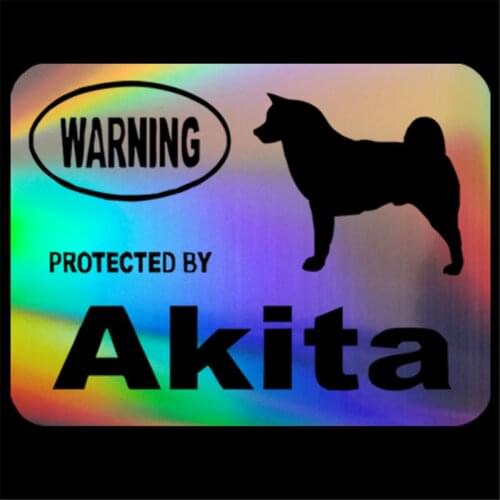 Protected By Akita Car Decal laptop Window Wall Glass Bumper Truck Vinyl Home Auto Motorcycle Decal