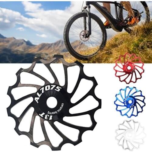 Waterproof Anti-rust Guide Wheel MTB Bike Bicycle 13T Rear Derailleur Guide Wheel Pulley Roller Cycling Accessory Bicycle Parts