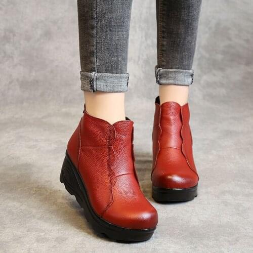 Ylqp Women's Wedge Ankle Boots