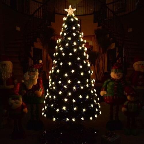 1.2-3 Meters LED Lighting Optical Fiber Luxury Christmas Tree Warm Light Xmas Artificial Tree Christmas Decorations for Home