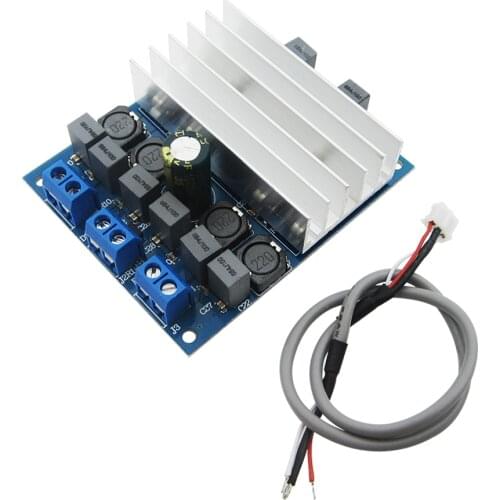 1pcs TDA7492 2 x 50W D Class High-Power Digital Amplifier Board AMP Board+ Radiator