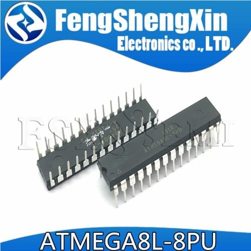 10pcs/lot ATMEGA8L-8PU ATMEGA8L-8 ATMEGA8 ATMEGA8L8PU DIP-28 8-bit with 8K Bytes In-System Programmable Flash