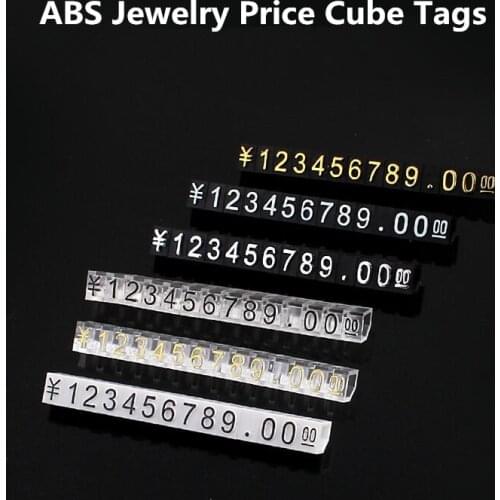 7*9mm Price Display Cube Adjustable Price Tag for Jewelry Price Display Counter Stand Number Letter Dollar Euro Price Block Kit