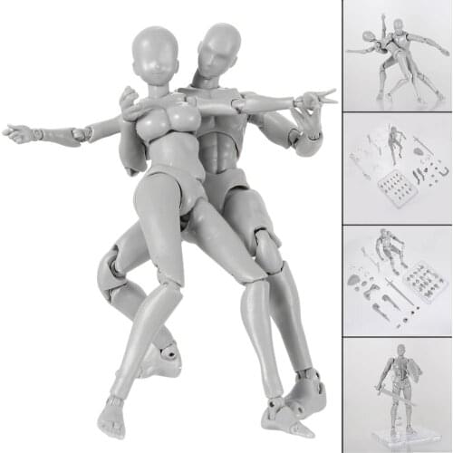 Art Mannequin Set,Action Figure, Light Body PVC Movebale Action Figure Model for SHF Version 2.0 Gifts Figuarts Action Figures