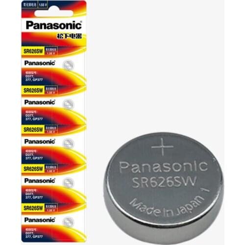 40pcs/lot Panasonic SR626SW Watch Button Coin Battery Cell G4 377A 377 LR626 SR626SW SR66 LR66 Silver Oxide Batteries