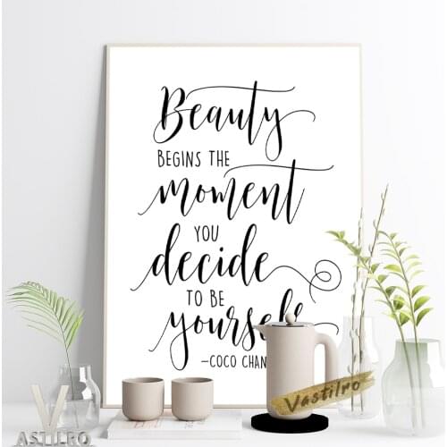 Be Yourself Positive Energy Quotes Typography Poster Motivational Sayings Calligraphy Art Prints Wall Picture Girls Room Decor