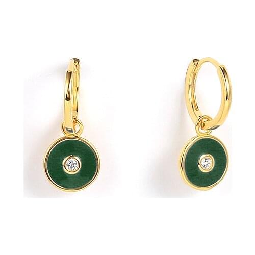 CANNER Trend Colourful Enamel Circle Earrings For Women Pendientes Plata 925 Ear Hoop Earrings For Girls Hanging Earring Jewelry