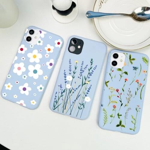 For Xiaomi Redmi Note 9S 9 10 8 Pro 10S 5 7 4X K40 K30 Pro K20 9T 9C NFC 9A 8A 7A 6A 6 5 Plus Cute Flower Matte Back Cover Funda