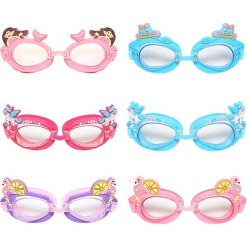 Kids Swimming Goggles Anti-Fog Waterproof Swim Glasses & Silicone Frame Kids Swimming Goggles for Children