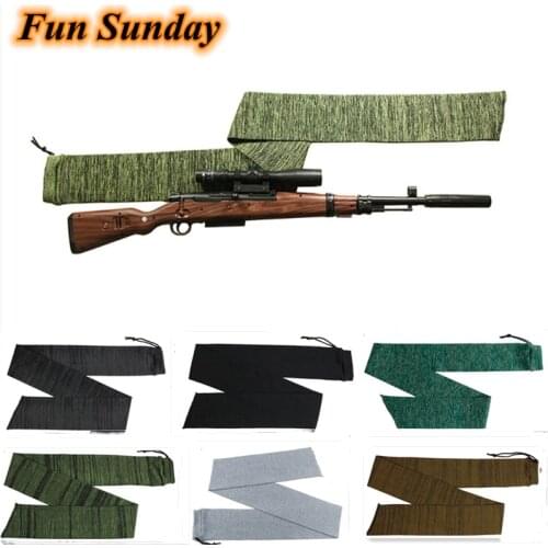 F/S Airsoft Gun Sock Rifle Knit Polyester Rifle Gun Protector Cover Bag Moistureproof Storage Sleeve Rifle Holster