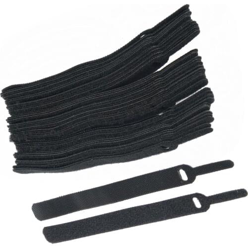 20PCS/Set Candy Color Data Cable Tie Nylon Hook Loop Cable Wiring Harness Cable Fastener Marker Straps Power Wire Management