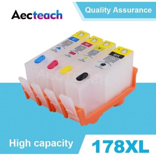 Aecteach 178 XL Printer Ink cartridge for HP Photosmart 5510 5511 5512 5514 5515 5520 5521 6510 6512 6515 6520 6521 7510 Printer