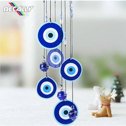 Room Decor Aesthetic Home Wall Decor Gift for Protection From Blessing Wind Chimes Evil Eye Dream Catcher Pendant Amulet