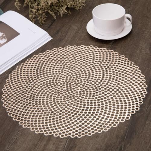 Round Table Placemats Non-Slip Coaster Table Mats Dining Table Placemat Non-slip Restaurant Supplies Dining Table Accessorie