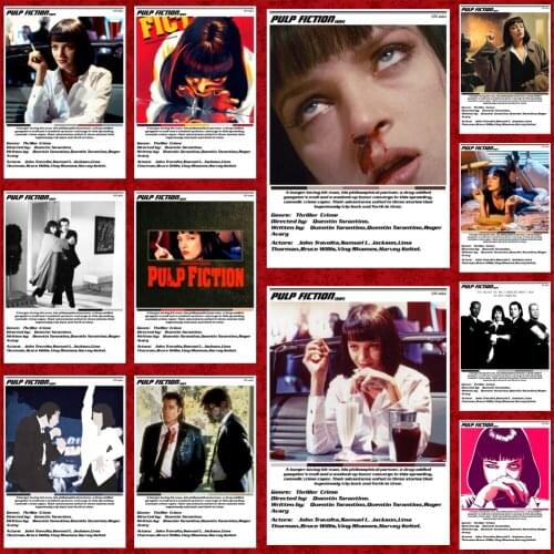 Quentin Tarantino Pulp Fiction Movie Polaroid Style Minimalist Poster Wall Decor For Home Decor