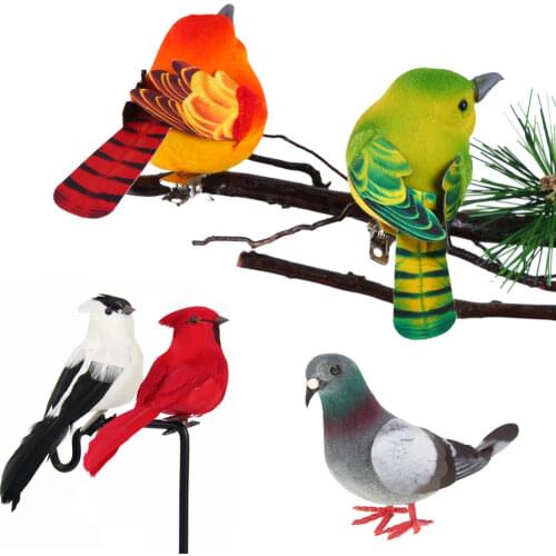 Simulation Foam Pigeon Model Fake Artificial Imitation Bird Garden Ornament Home Animal Miniature Decoration