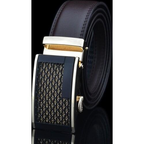 Fashion Letter Brand Cowskin belt Genuine leather men alloy Luxury jaguar belt business 3.5cm belts for men