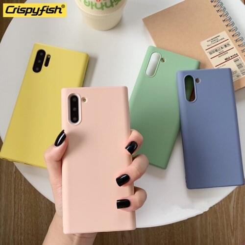 Fashion Simple Pure color liquid state Phone Case For Samsung S8 S9 S10 PLUS Note 8 9 Note 10 Pro Soft TPU Shockproof Back Cover