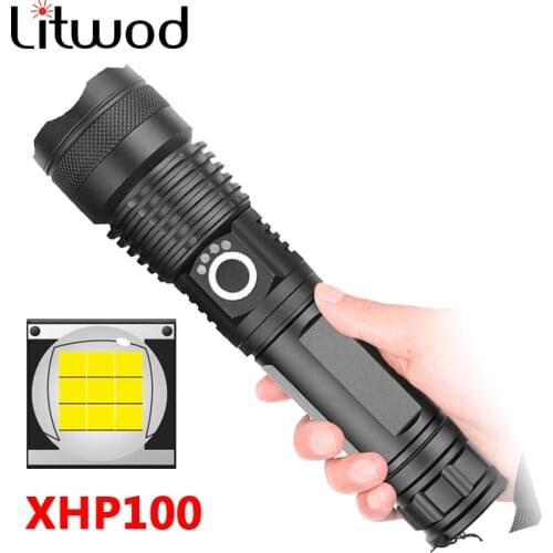 XHP100 9-core Powerful Led Flashlight Usb Rechargeable 18650 26650 Battery Zoomable Torch Aluminum Waterproof Light Lantern