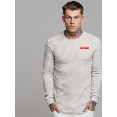 Mens long Sleeves Tshirts black Tops Clothing Slim Fitness Printed Graphic Knitted Gym Sports Causal Tops Autumn Undershirts