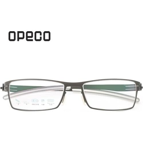 Opeca Spring hinge mens optical frame progressive multifocal Photochromic Anti Blue Clear Lens Prescription eyeglasses F211604