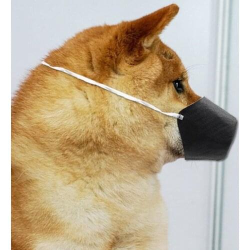 New! Pet Dog Mouth Mask Anti Bark Anti-PM2.5 Bite Adjustable Breathable Grey Dog Training Muzzle Dog Mouth Cover For Pet Health