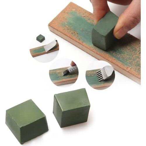 DIY Green Sharpening Cream Handmade Leather Sharpening Knife Wax Blade Grinding Strop Leather craft Tools