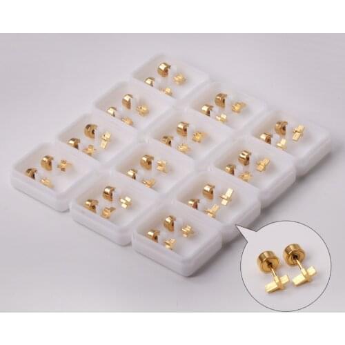 12 Pairs 316L Stainless Steel Cross Punk Stud Earrings Women Earrings Gold Silver Color Earrings Set Jewelry Accessories Gift