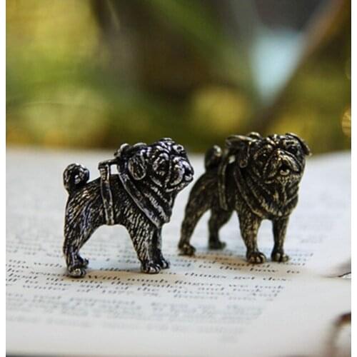 Wholesale newest retro pug dog necklace fashion high quality handmade antique silver/ gold necklace 12pcs/lot