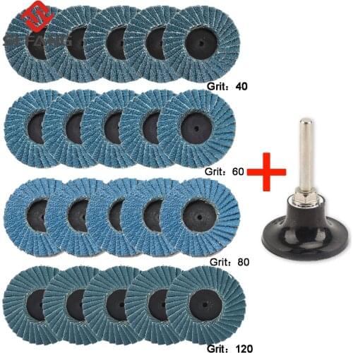 50mm Flat Professional Flap Discs Roll Lock Grinding Sanding Wheels 50mm With Holder For Angle Grinder Abrasive Tools