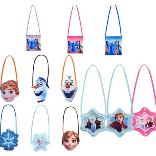Disney Frozen 2 Princess Plush Toys Stuffed Plush Dolls Cute Cartoon Elsa Anna Shoulder Bag For Kids Girls Birthday Gifts