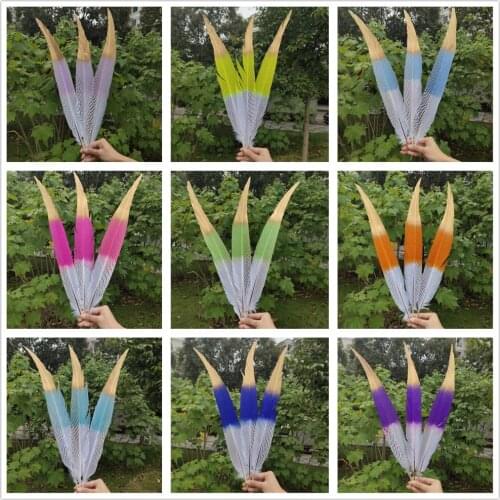 Rare 100 pcs Pretty 60-65cm/24-26inches Natural Silver Pheasant Tail Feather Wedding Party Halloween Home Decoration