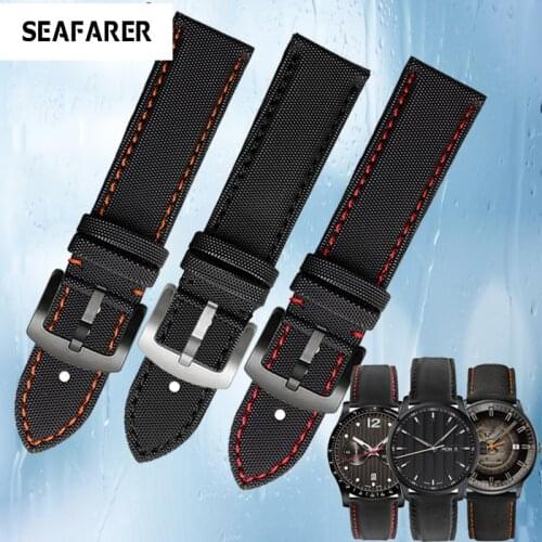 Fiber Nylon Waterproof Watchband with Male White 20 21 22 23 Mm Handmade Canvas Watchband Army Sport Watch Nylon Watchband Strap