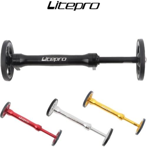 Folding bicycle easy wheel extension rod for brompton bike easywheel bracket accessories