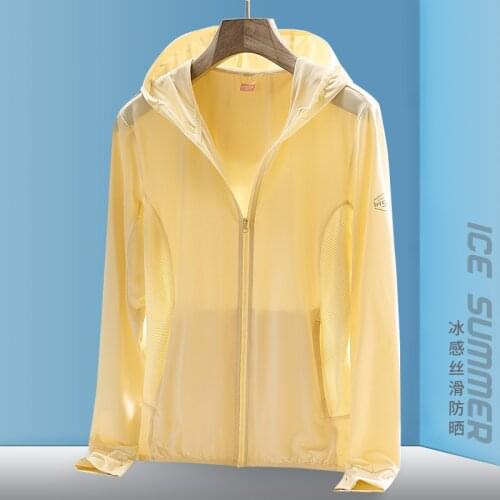 Couple sun protection clothing 22021 new breathable summer fishing riding hooded long-sleeved ice silk sun protection clothing