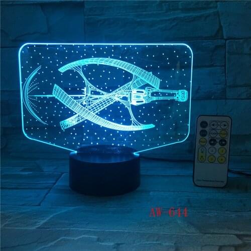 7 Colorful Changeable Mood LED Lamp 3D Led Spaceship Earth Space Desk Lighting Bedroom Bedside Decor Night Light Gifts AW-644