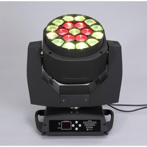 Led light source 19*15W big Bee Eyes LED Moving Head Zoom light clay paky wash k10 B EYE rotation lens dmx move head for party